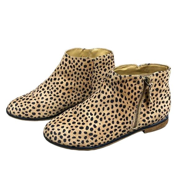 Cat & Jack Leopard Booties Size 5 - Picture 1 of 9